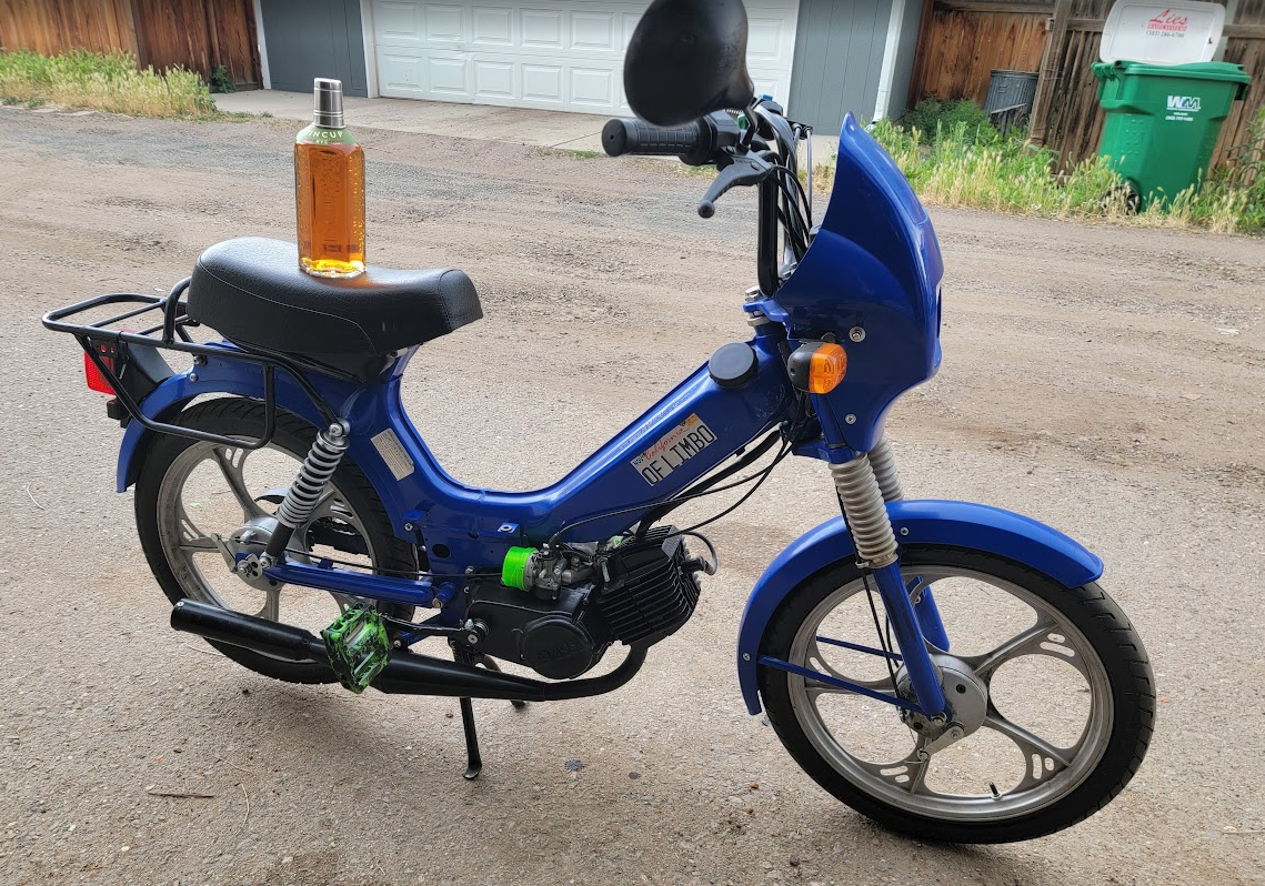 2002 Tomos Targa ST, blue, driveway shot