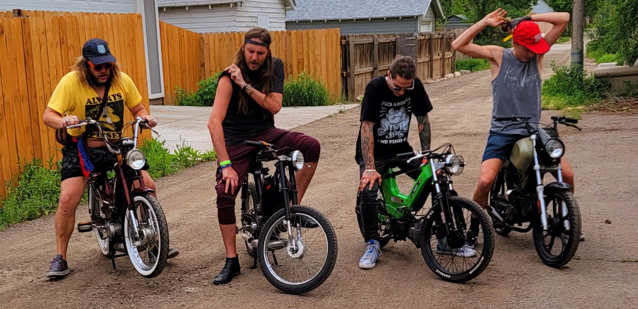 Gravedigger Mopeds crew, group shot