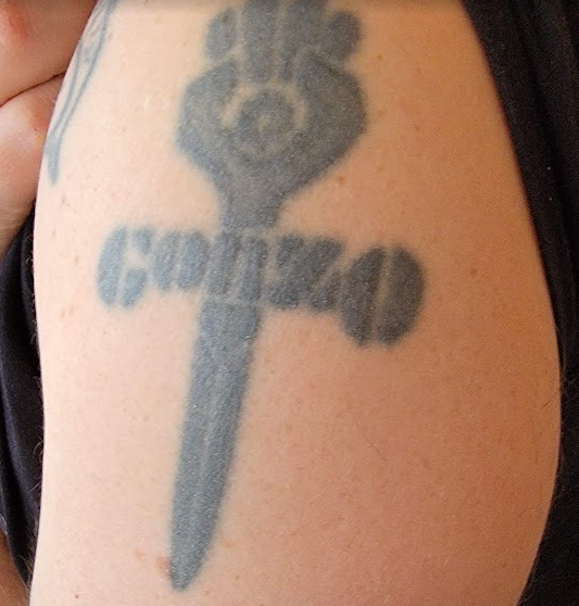Gonzo dagger tattoo